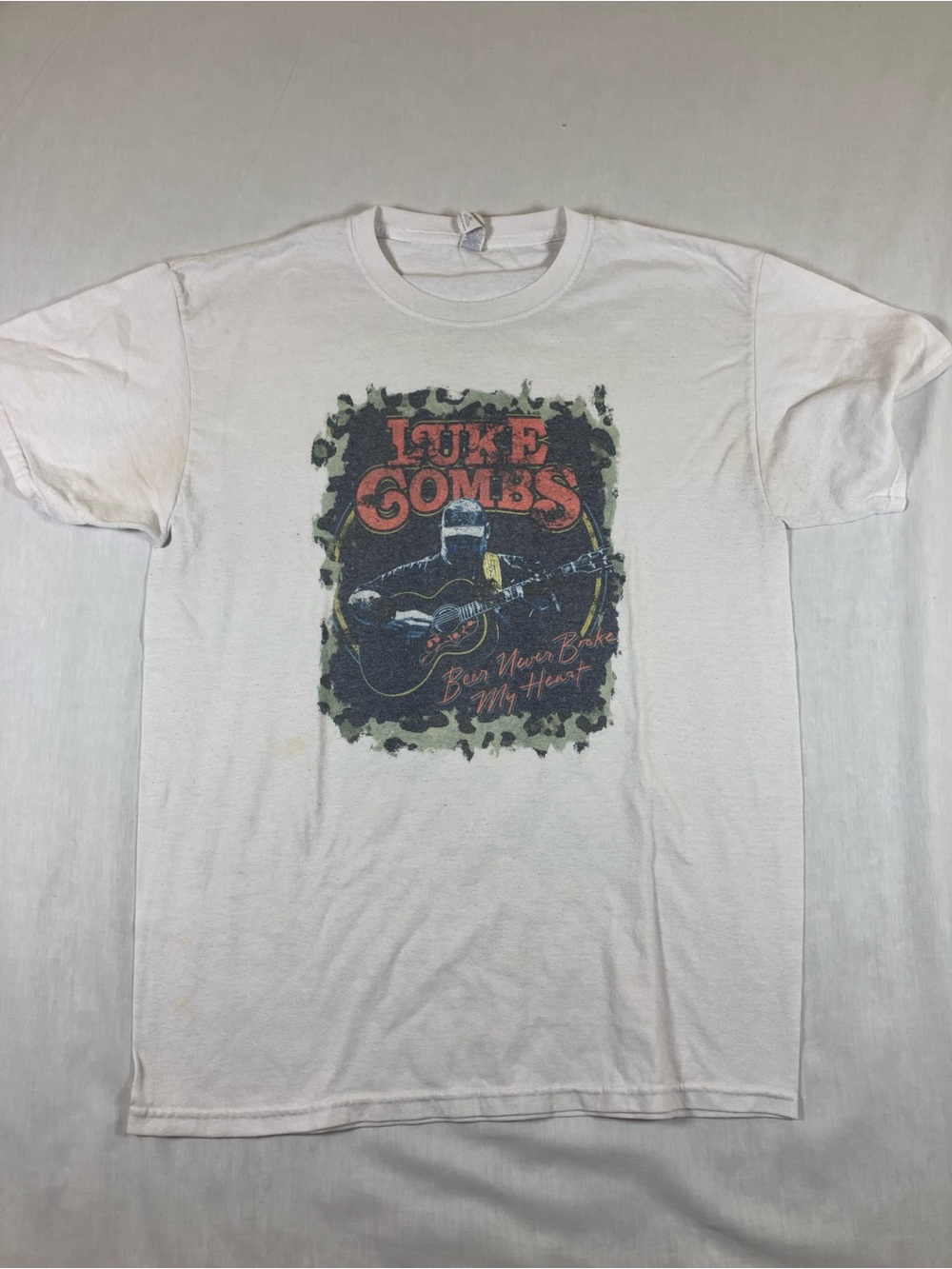 Jerzees White Luke Combs Graphic Tee